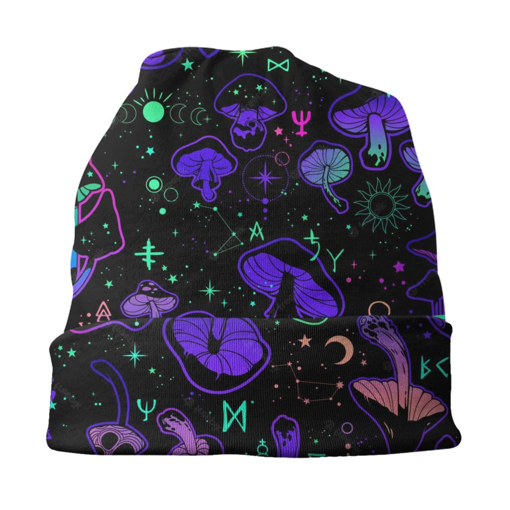 Psychedelic Magic Mushrooms Beanie – 24 Trippy Goth Designs - Color Shrooms