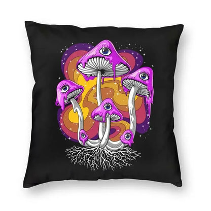 Luxury Garden of Shrooms Pillow Covers – 17 Designs for a Psychedelic Touch - Color Shrooms