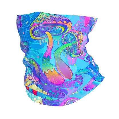 Neon Headband & Neck Warmer – 24 Psychedelic Magic Mushroom Designs - Color Shrooms