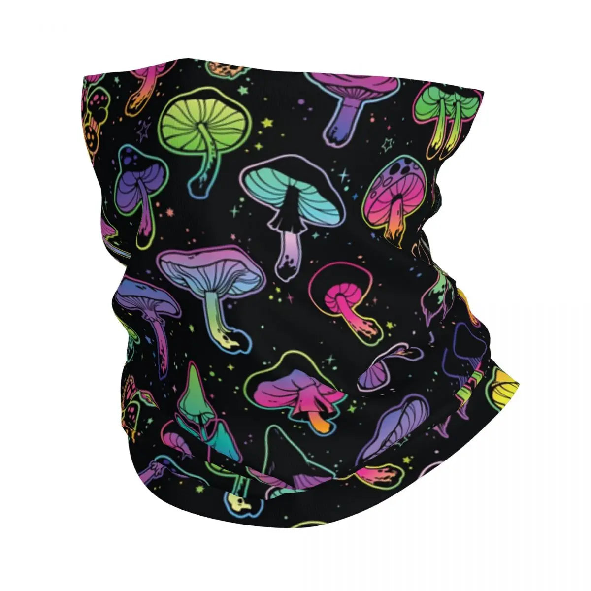 Neon Headband & Neck Warmer – 24 Psychedelic Magic Mushroom Designs - Color Shrooms