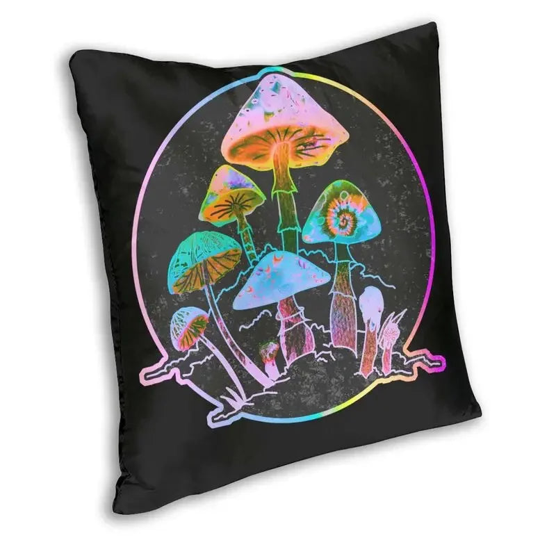 Luxury Garden of Shrooms Pillow Covers – 17 Designs for a Psychedelic Touch - Color Shrooms