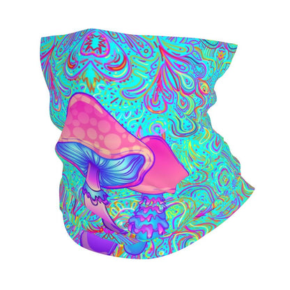 Neon Headband & Neck Warmer – 24 Psychedelic Magic Mushroom Designs - Color Shrooms