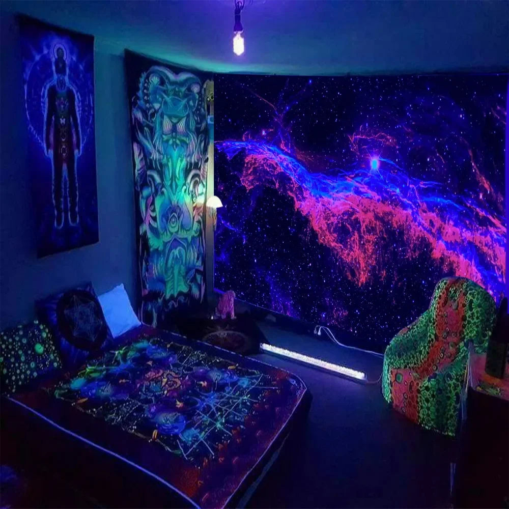 Psychedelic Tree of Life Tapestry – 13 Unique Designs That Glow Under UV Light - Color Shrooms