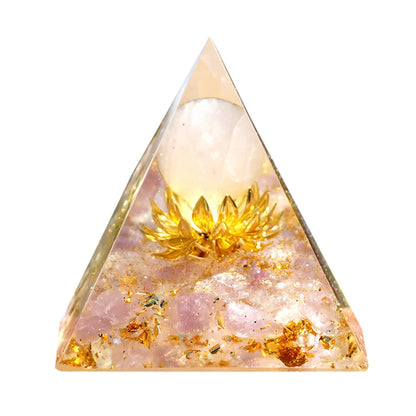 Orgonite Energy Pyramid – Amethyst Crystal Ball for Chakra Healing & Home Decor - Color Shrooms