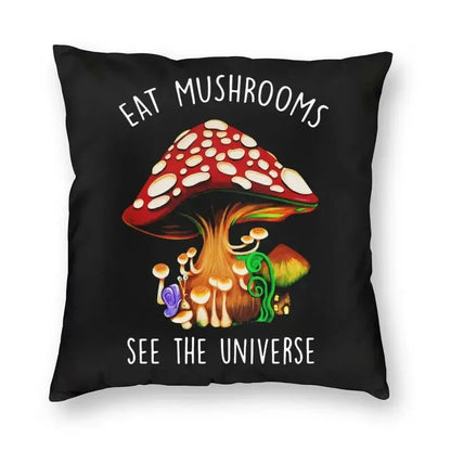 Luxury Garden of Shrooms Pillow Covers – 17 Designs for a Psychedelic Touch - Color Shrooms