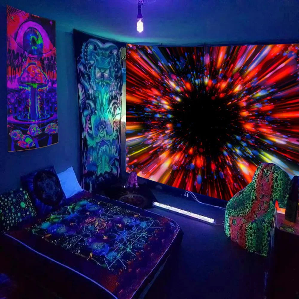 Psychedelic Tree of Life Tapestry – 13 Unique Designs That Glow Under UV Light - Color Shrooms