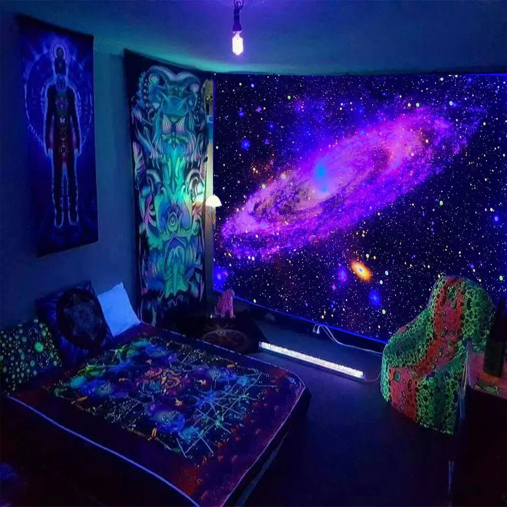 Psychedelic Tree of Life Tapestry – 13 Unique Designs That Glow Under UV Light - Color Shrooms