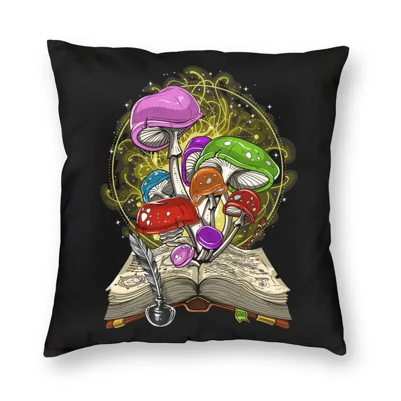 Luxury Garden of Shrooms Pillow Covers – 17 Designs for a Psychedelic Touch - Color Shrooms