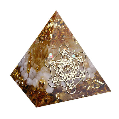 Orgonite Energy Pyramid – Amethyst Crystal Ball for Chakra Healing & Home Decor - Color Shrooms