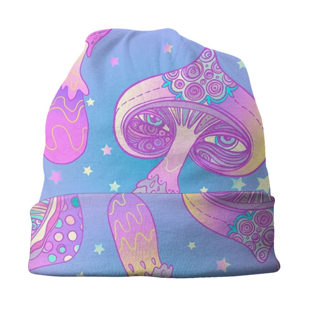 Psychedelic Magic Mushrooms Beanie – 24 Trippy Goth Designs - Color Shrooms