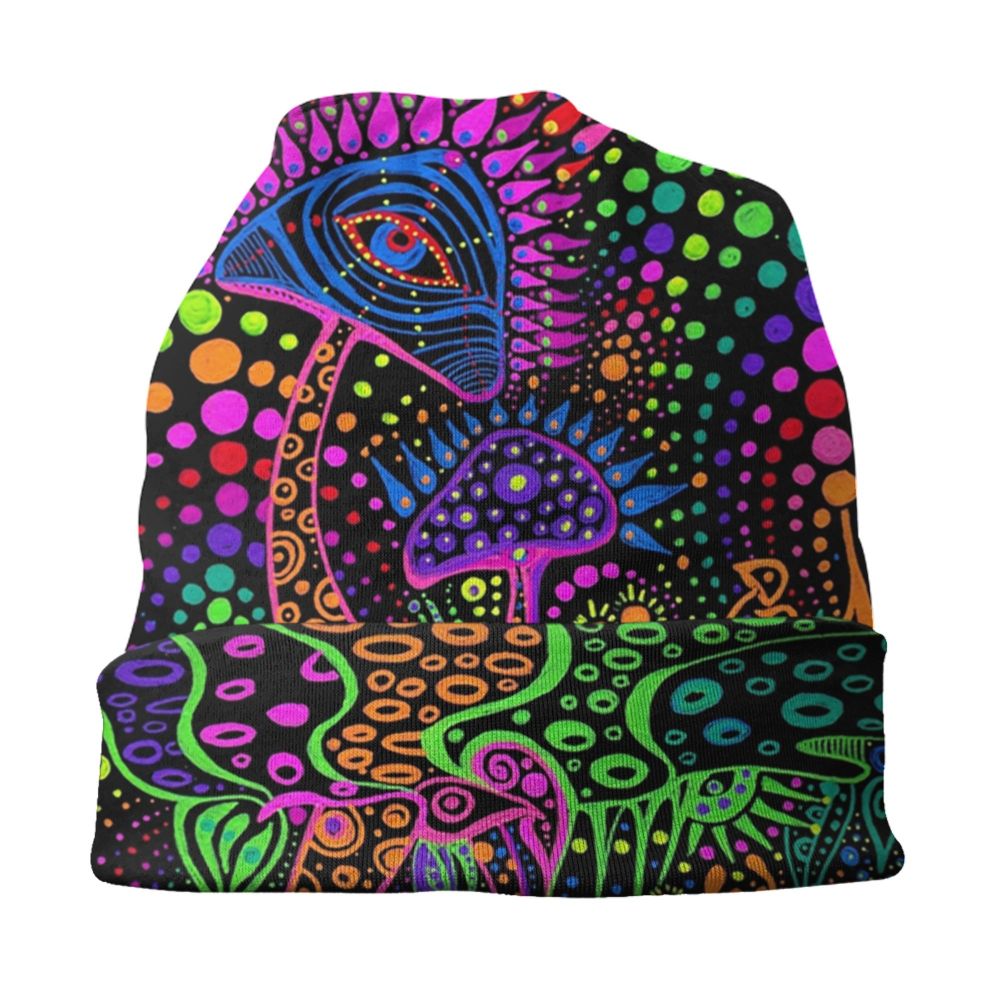 Psychedelic Magic Mushrooms Beanie – 24 Trippy Goth Designs - Color Shrooms