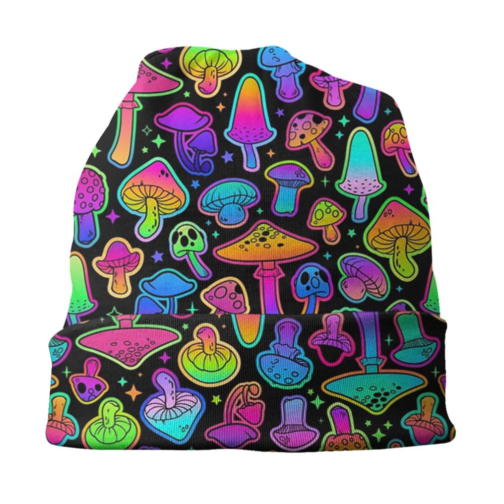 Psychedelic Magic Mushrooms Beanie – 24 Trippy Goth Designs - Color Shrooms