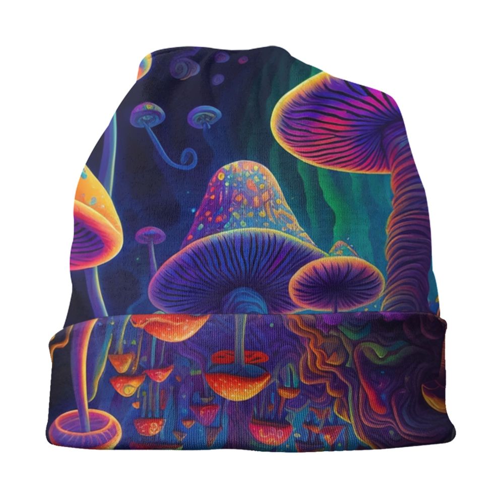 Psychedelic Magic Mushrooms Beanie – 24 Trippy Goth Designs - Color Shrooms