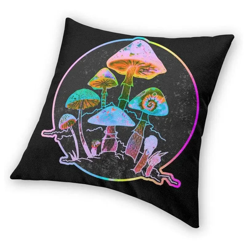 Luxury Garden of Shrooms Pillow Covers – 17 Designs for a Psychedelic Touch - Color Shrooms