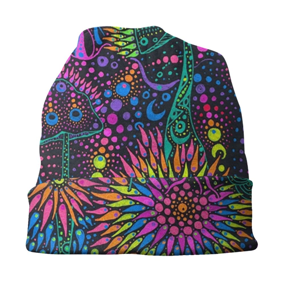 Psychedelic Magic Mushrooms Beanie – 24 Trippy Goth Designs - Color Shrooms