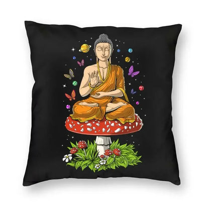 Luxury Garden of Shrooms Pillow Covers – 17 Designs for a Psychedelic Touch - Color Shrooms