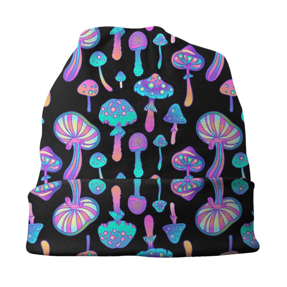 Psychedelic Magic Mushrooms Beanie – 24 Trippy Goth Designs - Color Shrooms