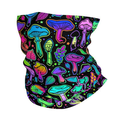 Neon Headband & Neck Warmer – 24 Psychedelic Magic Mushroom Designs - Color Shrooms