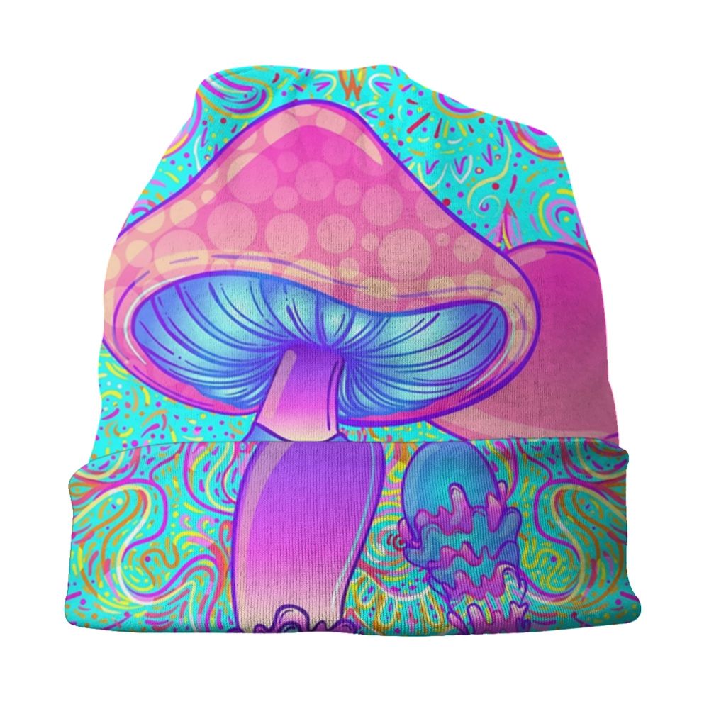 Psychedelic Magic Mushrooms Beanie – 24 Trippy Goth Designs - Color Shrooms