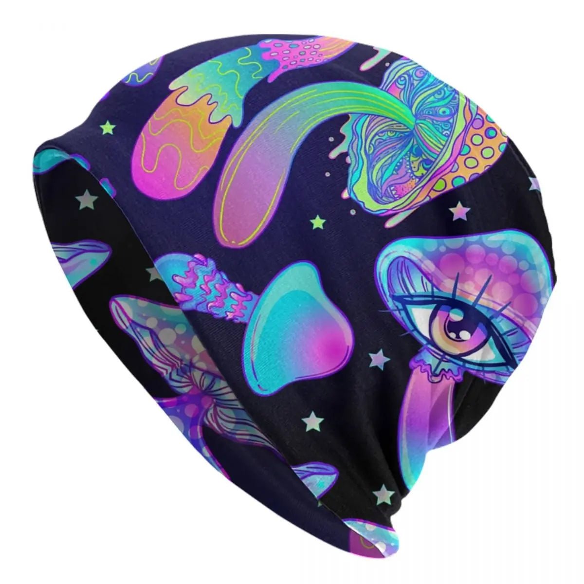 Psychedelic Magic Mushrooms Beanie – 24 Trippy Goth Designs - Color Shrooms