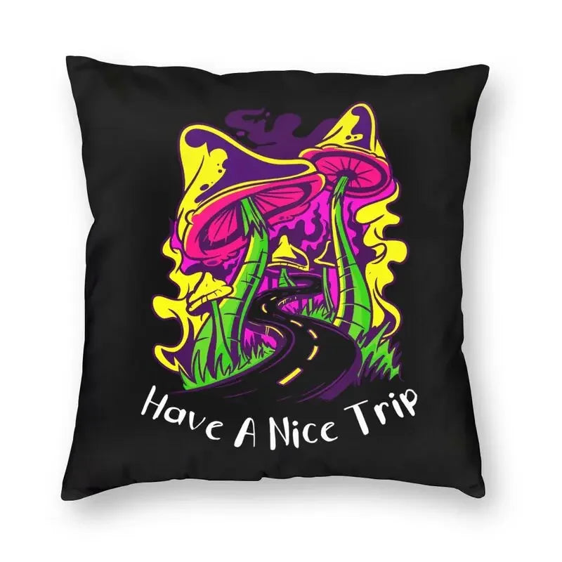 Luxury Garden of Shrooms Pillow Covers – 17 Designs for a Psychedelic Touch - Color Shrooms