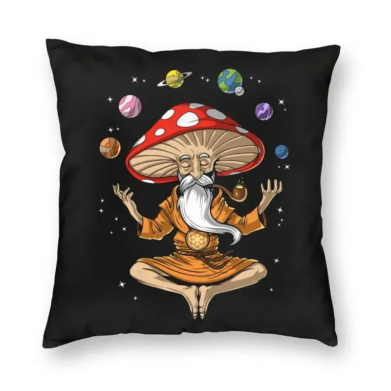 Luxury Garden of Shrooms Pillow Covers – 17 Designs for a Psychedelic Touch - Color Shrooms