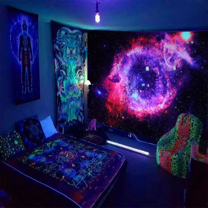 Psychedelic Tree of Life Tapestry – 13 Unique Designs That Glow Under UV Light - Color Shrooms