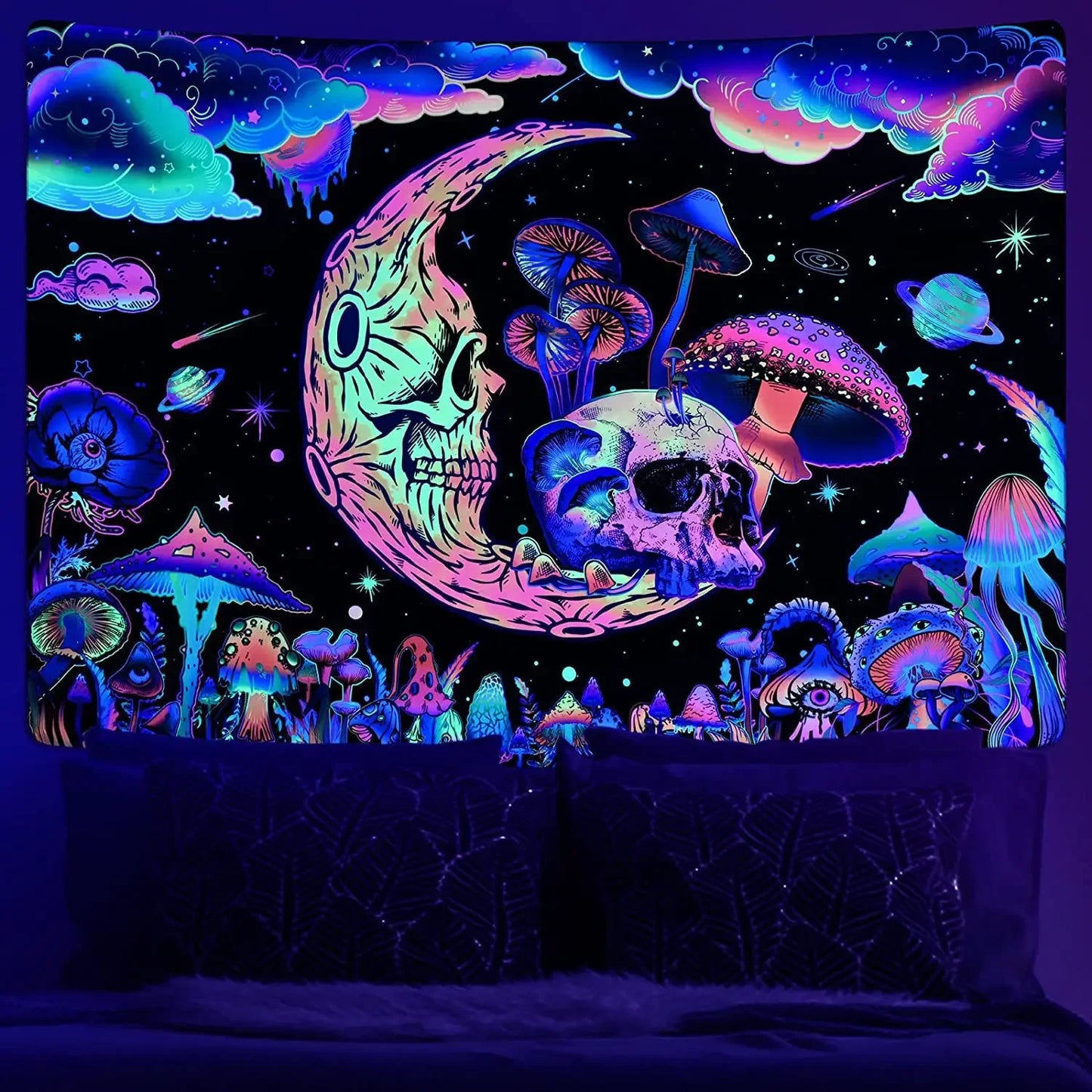 Psychedelic Tree of Life Tapestry – 13 Unique Designs That Glow Under UV Light - Color Shrooms