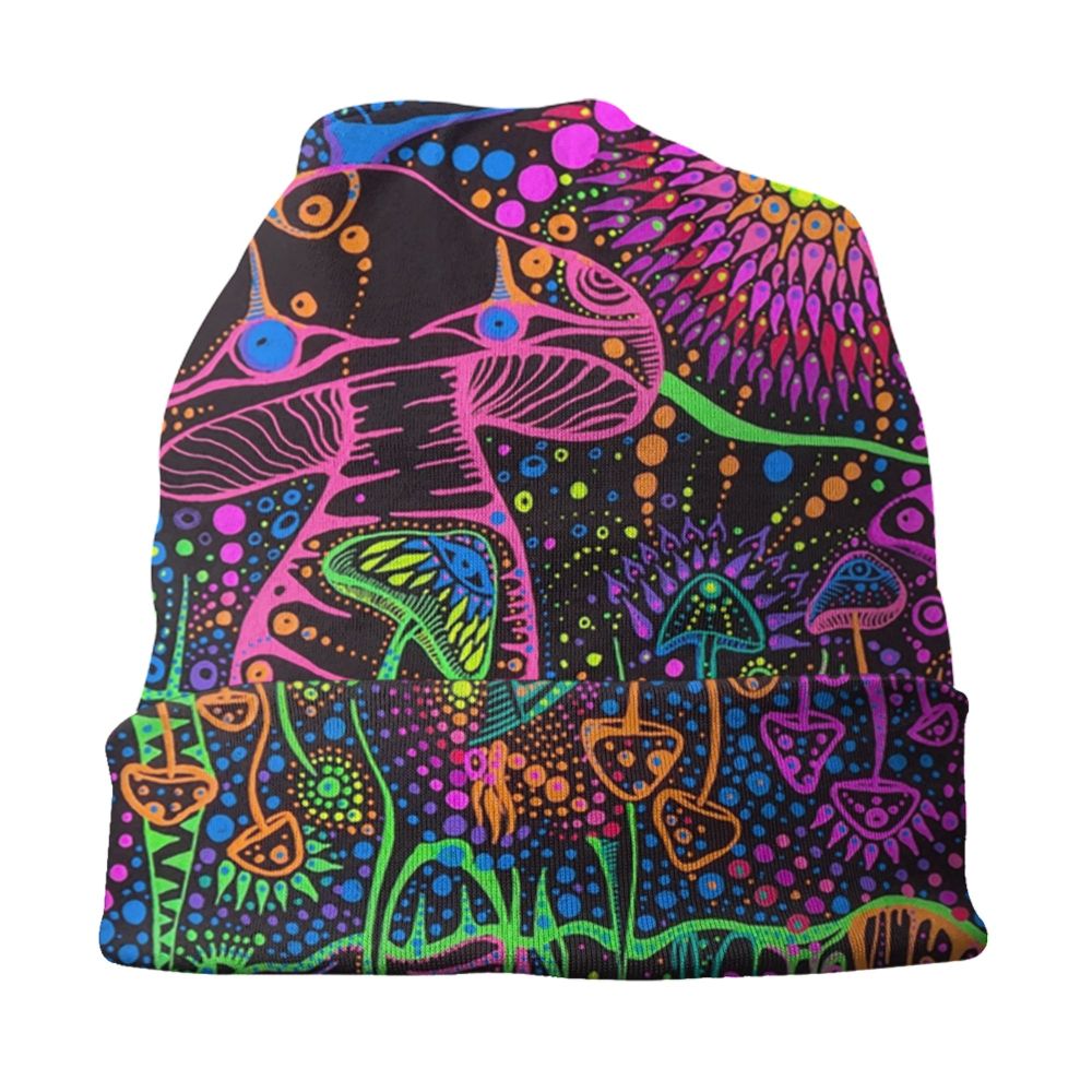 Psychedelic Magic Mushrooms Beanie – 24 Trippy Goth Designs - Color Shrooms