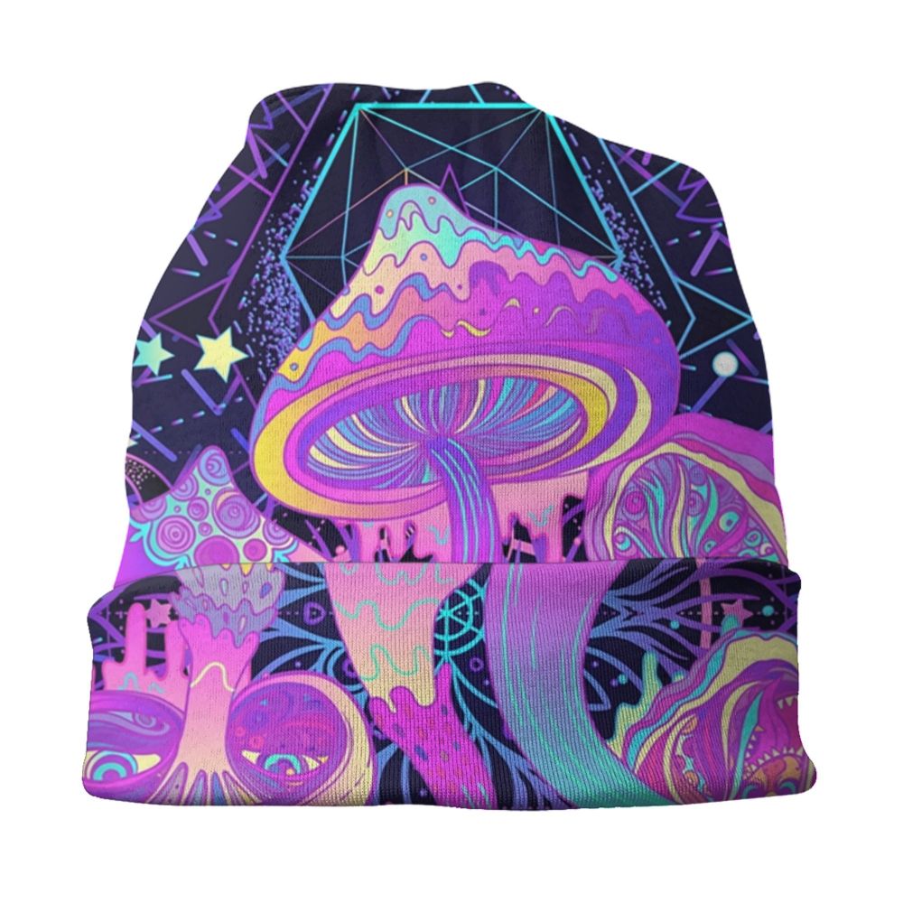 Psychedelic Magic Mushrooms Beanie – 24 Trippy Goth Designs - Color Shrooms