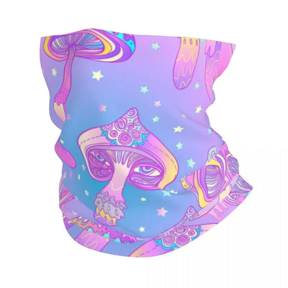 Neon Headband & Neck Warmer – 24 Psychedelic Magic Mushroom Designs - Color Shrooms