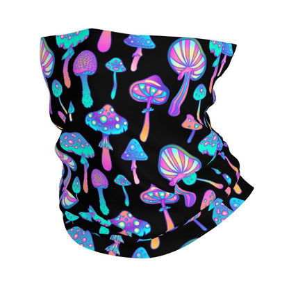 Neon Headband & Neck Warmer – 24 Psychedelic Magic Mushroom Designs - Color Shrooms