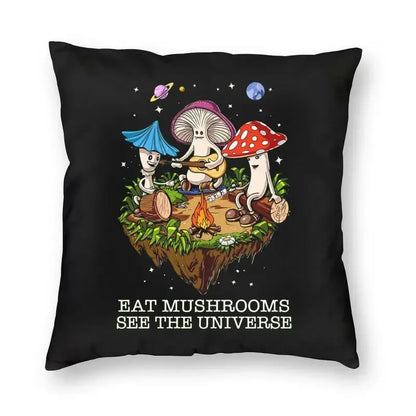 Luxury Garden of Shrooms Pillow Covers – 17 Designs for a Psychedelic Touch - Color Shrooms