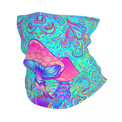 Neon Headband & Neck Warmer – 24 Psychedelic Magic Mushroom Designs - Color Shrooms