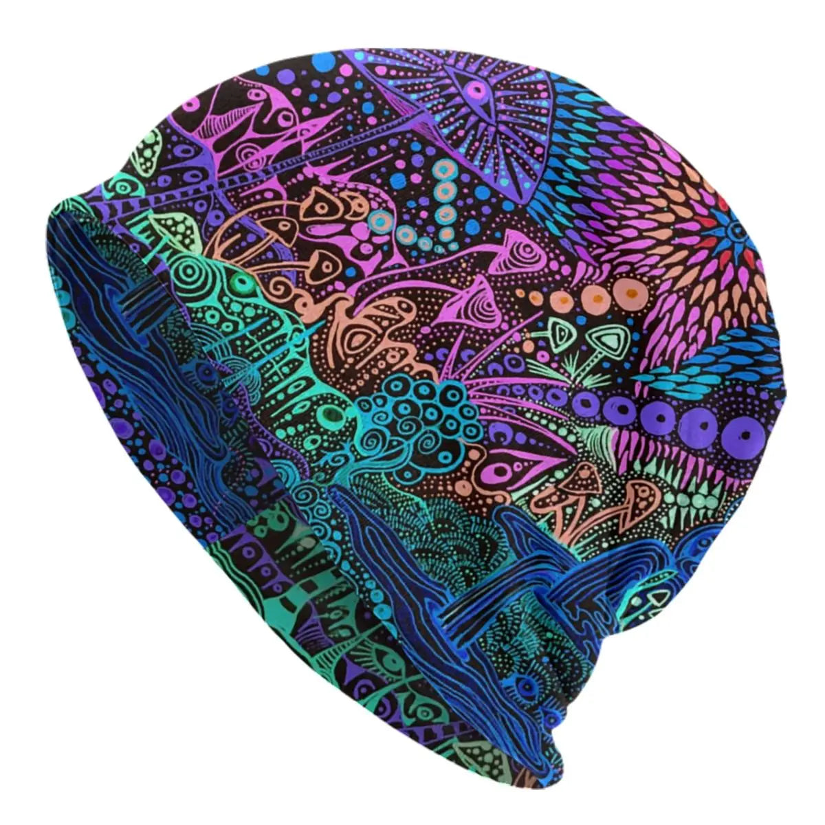 Psychedelic Magic Mushrooms Beanie – 24 Trippy Goth Designs - Color Shrooms