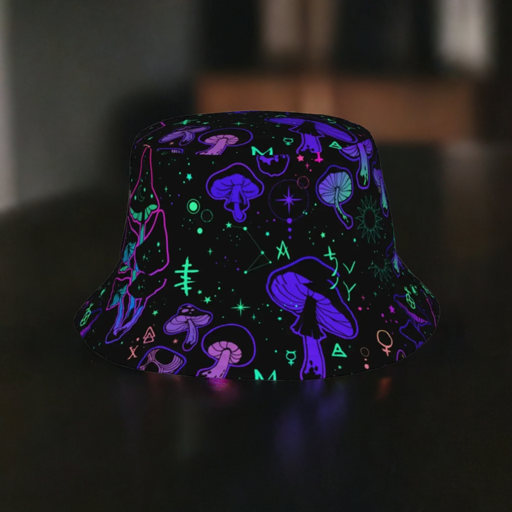 Bucket Hat Psychedelic Colorful Mushroom - 15 Designs - Color Shrooms